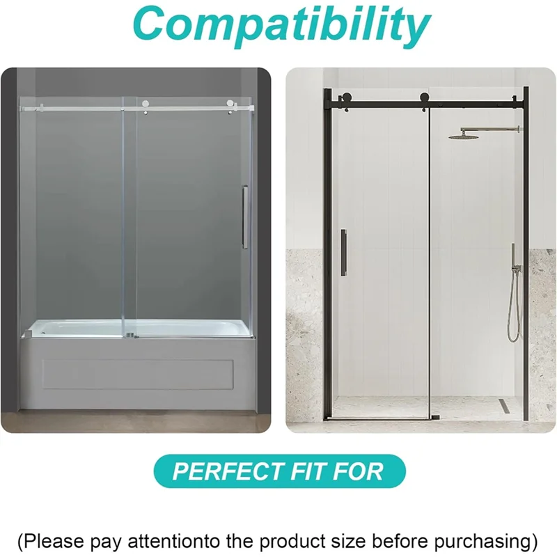 ABKY-For Glass Shower Door Bottom Guide Sliding 1-3/8