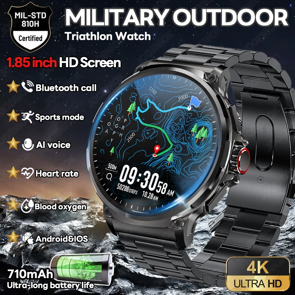 Military GPS Smart Watch Men AMOLED Ultra HD Sapphire Screen IP68 Waterproof Fitness Tracker BT Calling Smartwatch For Xiaomi