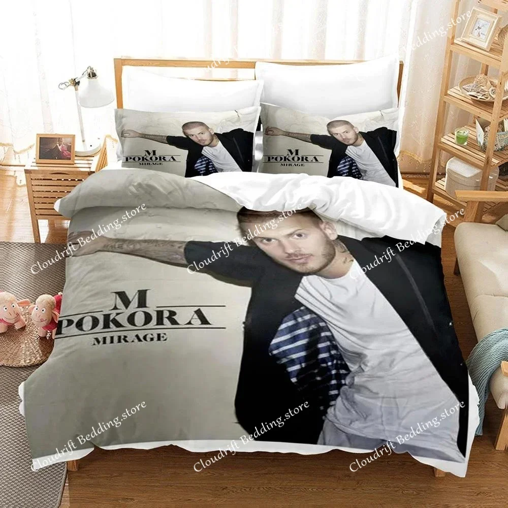 

M. Pokora Single Double Queen King Size Bedding Set Boys Bedroom Duvet Cover Set Cool 3D Printed Bed Sheets Quilt Cover Pillowca