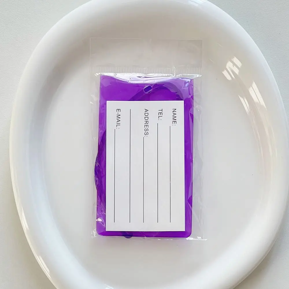 

Флуоресцентная багажная бирка из ПВХ, красочные бирки с именем багажа, дорожные аксессуары, бирка для авиационной карты, дорожная бирка для багажа