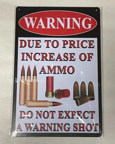 ~WARNING Do Not Expect a Warning Shot~ 8" x 12" Funny Trespassing Gun Firearms