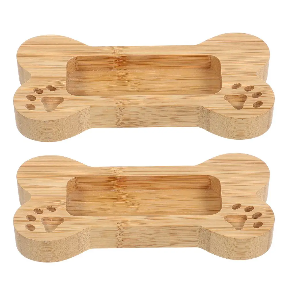 2pcs Business Holder Desk Organizer Wooden Display Present Card Organizer Stand Sturdy Material Professional Use