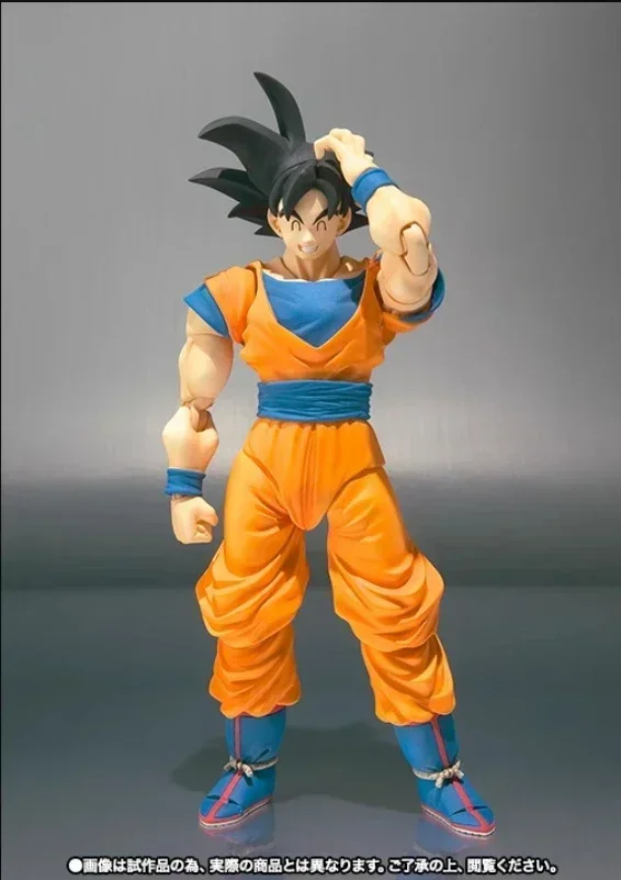 

100% оригинал Bandai Sh Figuarts Shf Son Goku 1.0 Фигурки Аниме Модель Игрушки Фигура ПВХ Подарки Черные волосы в наличии