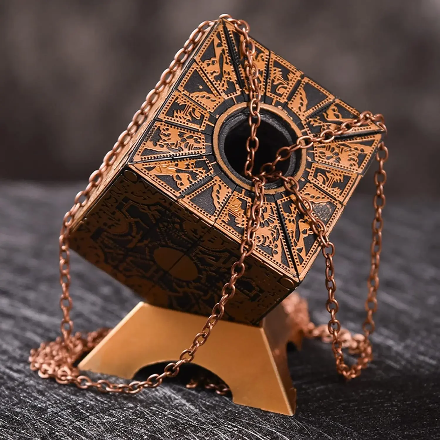 Hellraiser Puzzle Box,Upgrade The Deformation Detachable Hellraiser Puzzle Box with Chains, Lament Configuration Puzzle Box Horr