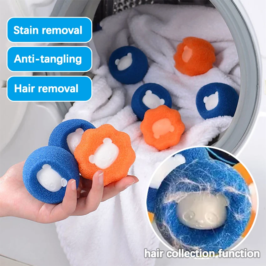 1-16 قطعة من الكرة السحرية القابلة لإعادة الاستخدام لإزالة شعر الحيوانات الأليفة، ملصق فلتر شعر الغسالة، مزيل شعر القطط، فراء الحيوانات الأليفة وصائد الوبر #1