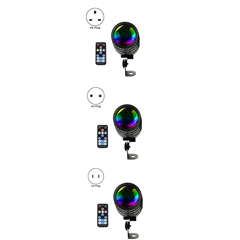 

4PCS 15W 4-IN-1 Spot Lights RGBW LED Spotlights Remote Control Stage Lighting Effect Projector For Church Wedding UK Plug