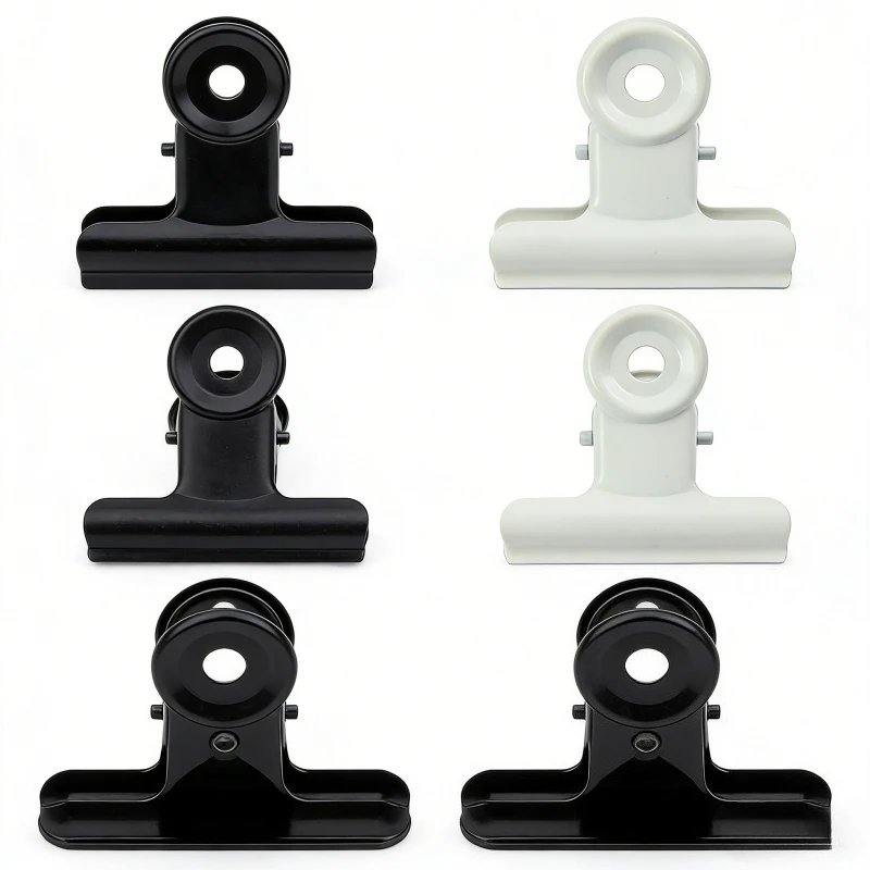 

60Pcs/Lot 31/38mm Round Metal Grip Clips Rose Gold Bulldog Clip Stainless Steel Ticket Paper Clip for Tags Bags Office