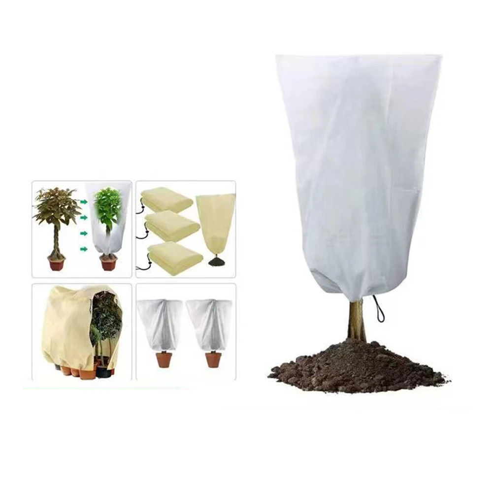 Home Garden Plant Cover Winter Freeze Frost Protection Warm Cover Mini Tree Shrub Plant Protecting Bag For Yard Garden Plants