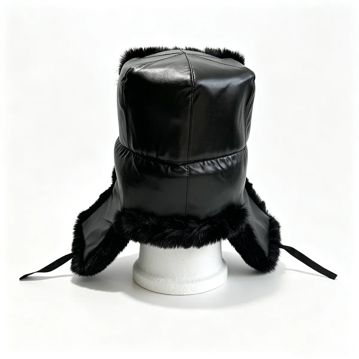 Unisex Winter Ushanka Trapper Hat Faux Fur Earflap Cap Windproof Warm Russian Style Lei Feng Hat for Outdoor Skiing