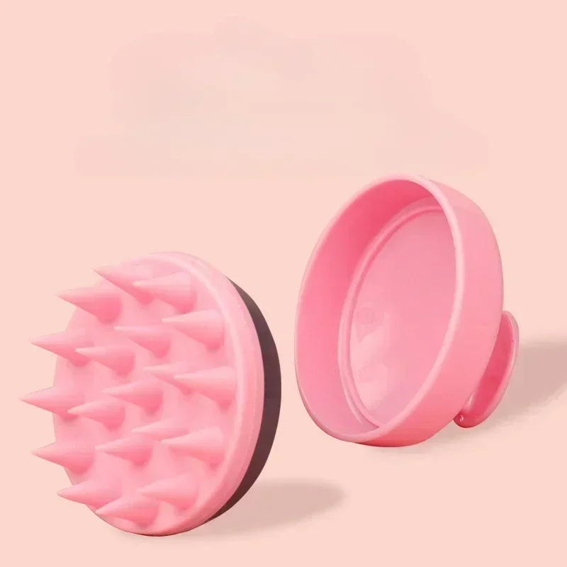 Pettine per massaggio in plastica e silicone Pulisci il cuoio capelluto Terremamente il massaggio del cuoio capelluto Spazzola per massaggio alla testa facile schiumogena Spazzola per pettine da bagno Shampoo