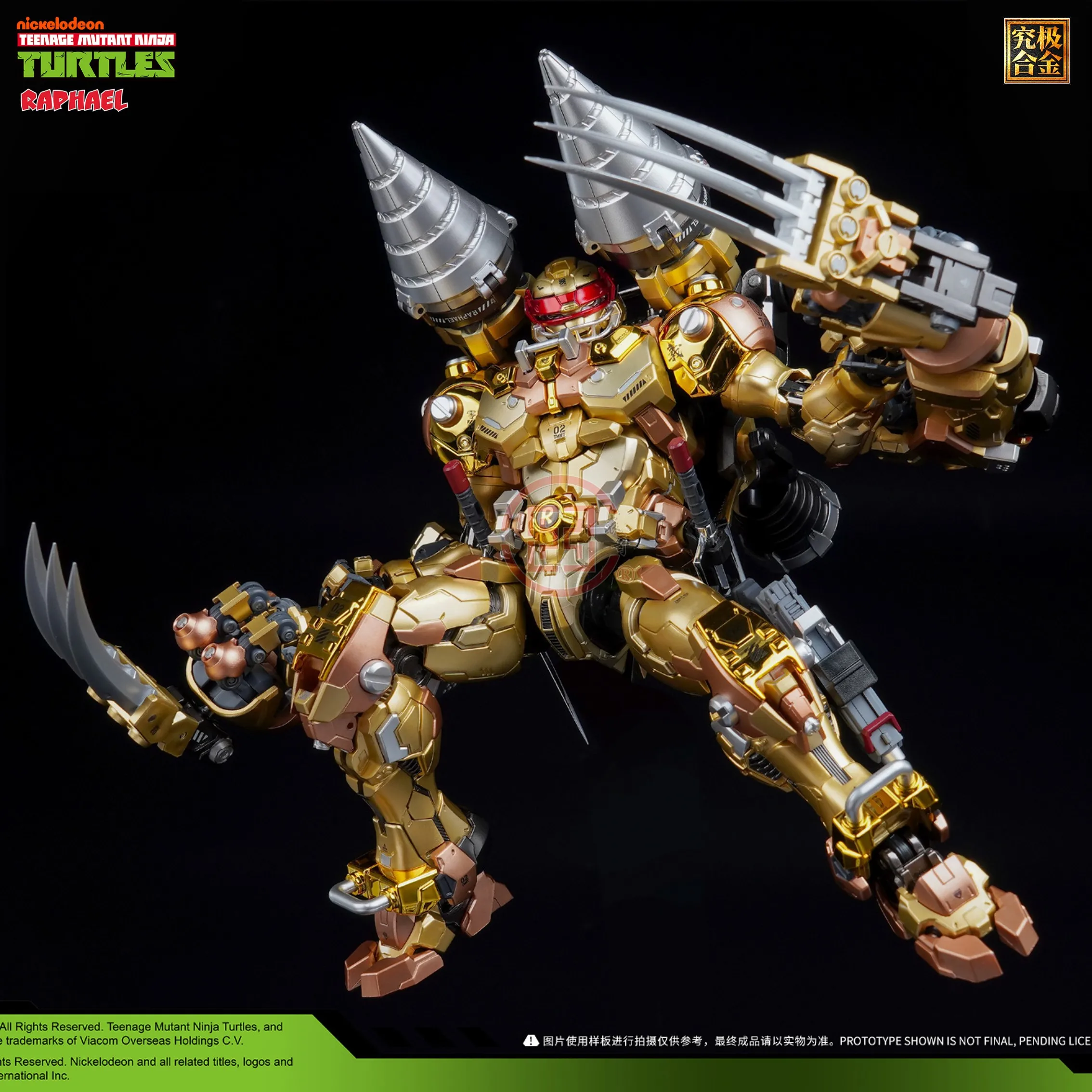 Limited Gold Edition HEATBOYS Teenage Mutant Ninja Turtles Raphael HB0086 Alloy Action Figure Mecha Collectible Model Toys Gifts