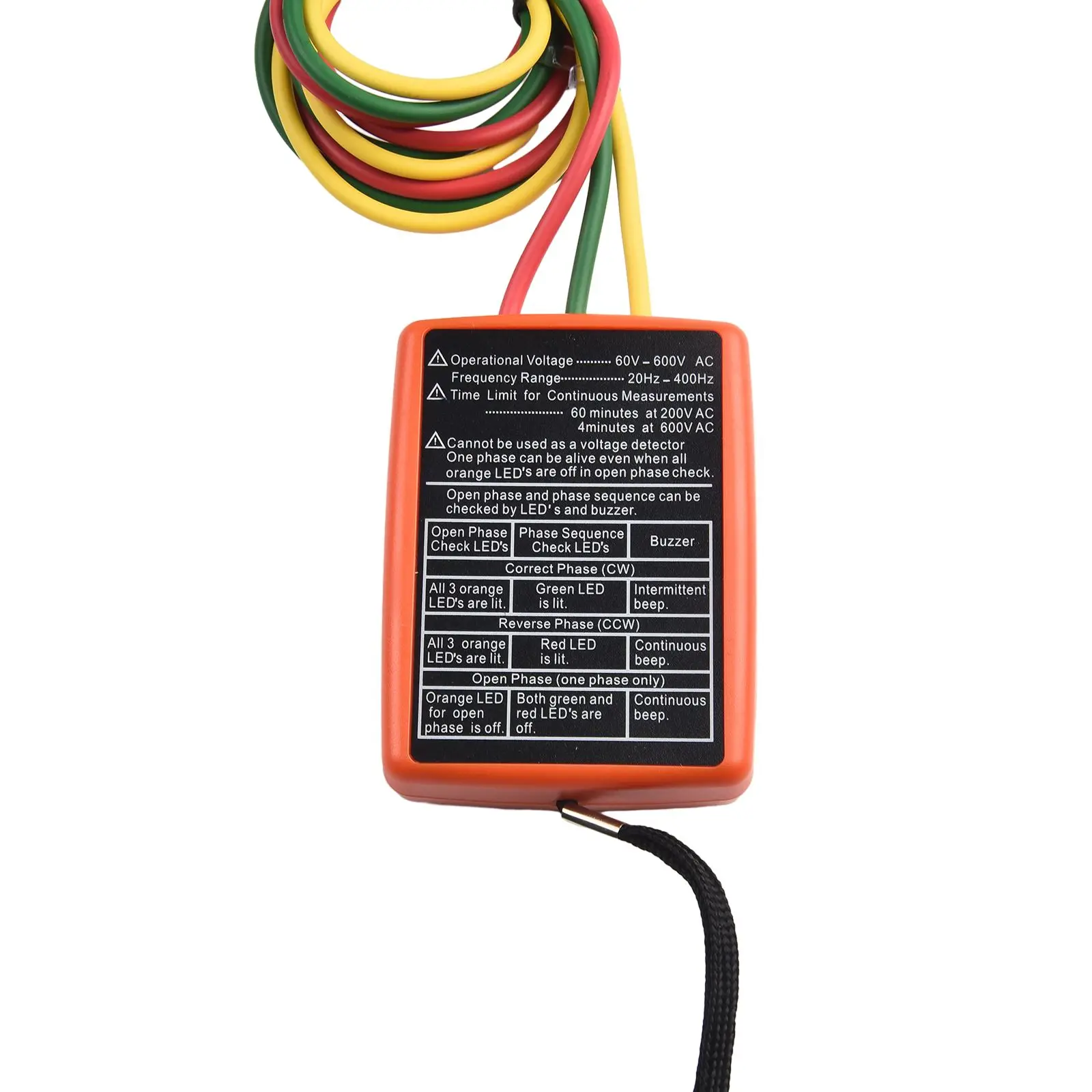 SM852B 3 Phase Rotation Tester LED Indicator Detector Meter For Open Phase Check And AC Circuit Testing Tool