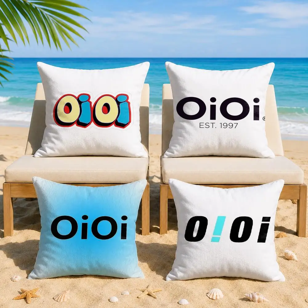 Cute Design O-Oioi Classic Cushion Cover Soft Short Plush Double-Sided Printing Home Decor Machine Washable Pillow Case Gift