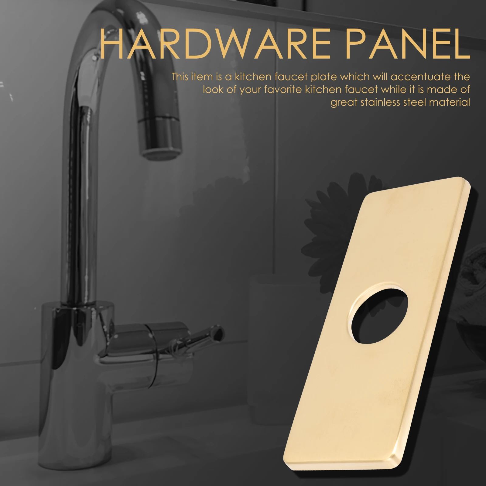 

2Pcs Faucet Hole Cover Stainless Steel Deck Plate Kitchen Sink Cover Corrosion Resistant Bathroom Sink Accessory