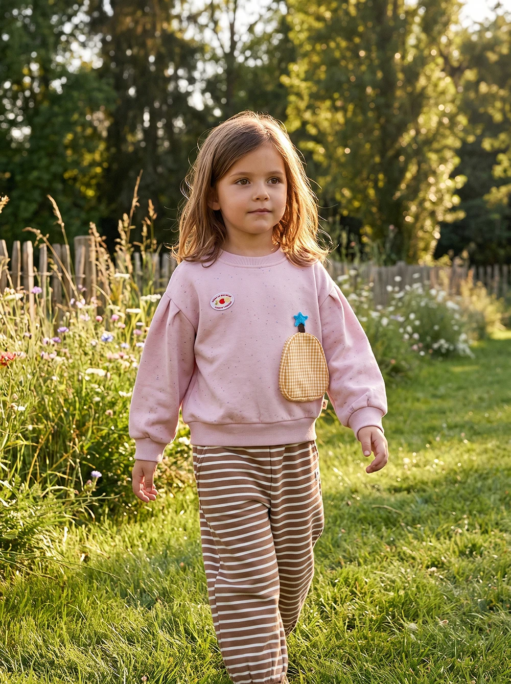 MILANCEL Autumn Kids' Sets and Outfits 1-6T Girls Clothes Cute Loose Boys Sweatshirt +Stripe Pants Children Clothes