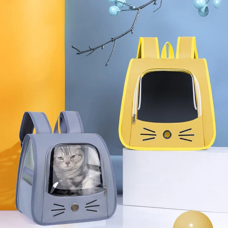 

The cat bag is portable, lightweight, breathable, portable, and a double-shoulder pet bag for pets