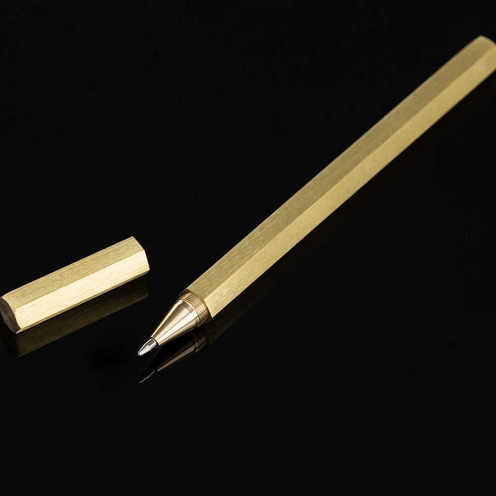 

Brass Pen Fancy Journaling Pens Copper Gels Signing Writing for Aesthetics Office Student