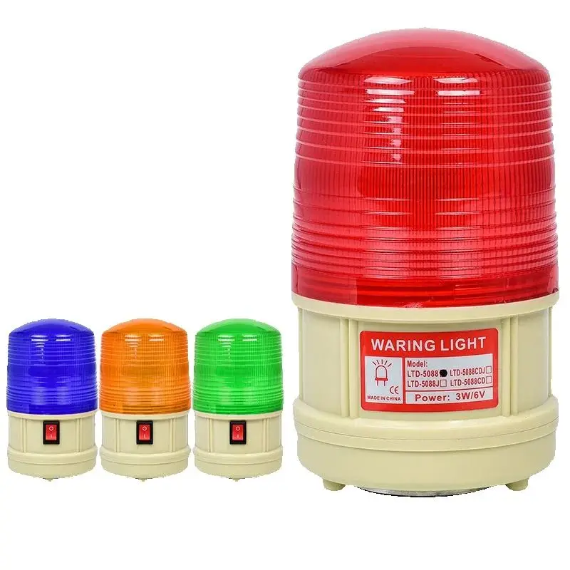 No Sound Outdoor Alarm Lights,No Wiring Required, LED Strobe Signal Magnetic Warning Lights, Dry Battery Warning Lights