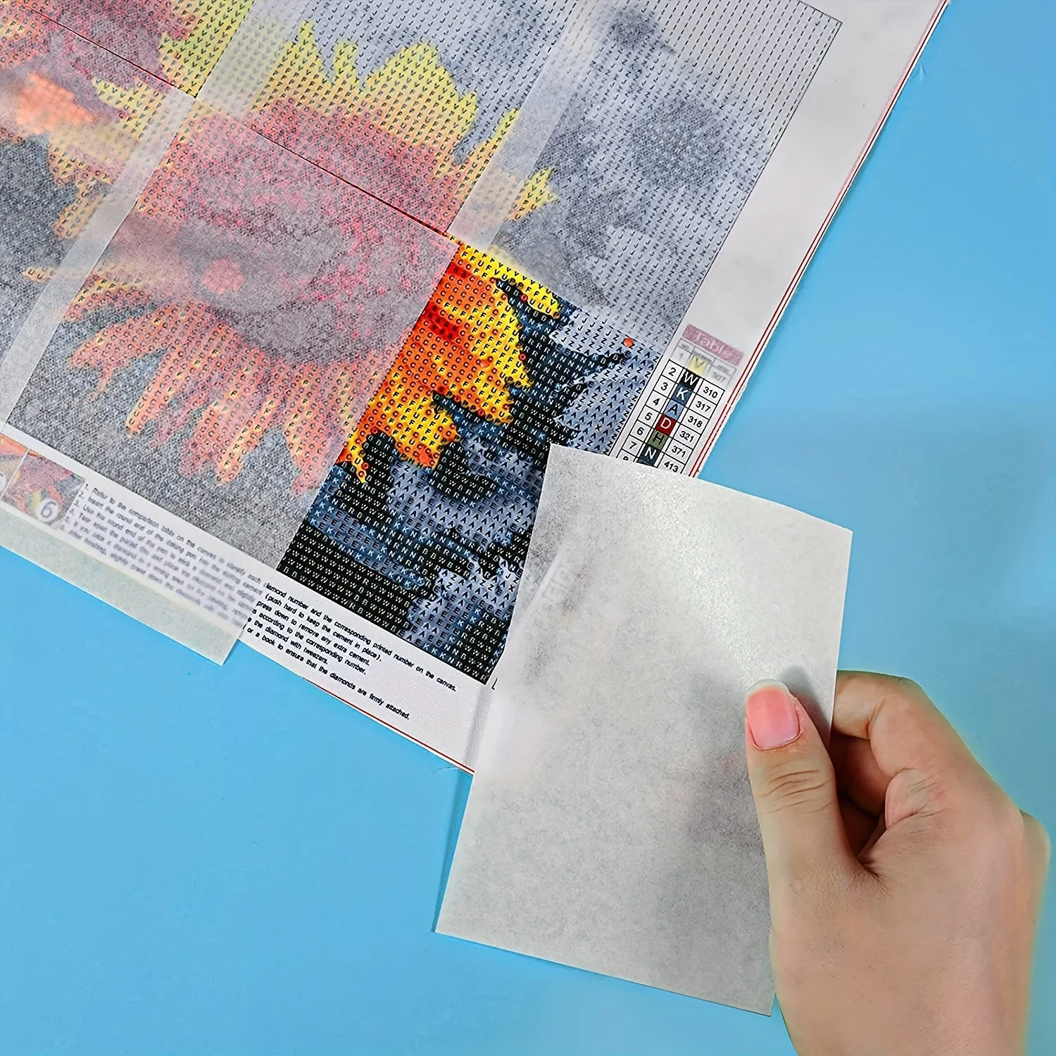 50x Diamond Art Painting Demolition Paper Double Sided Non-Stick Dustproof Silicone Transparent Cover Paper Tool DIY Embroidery