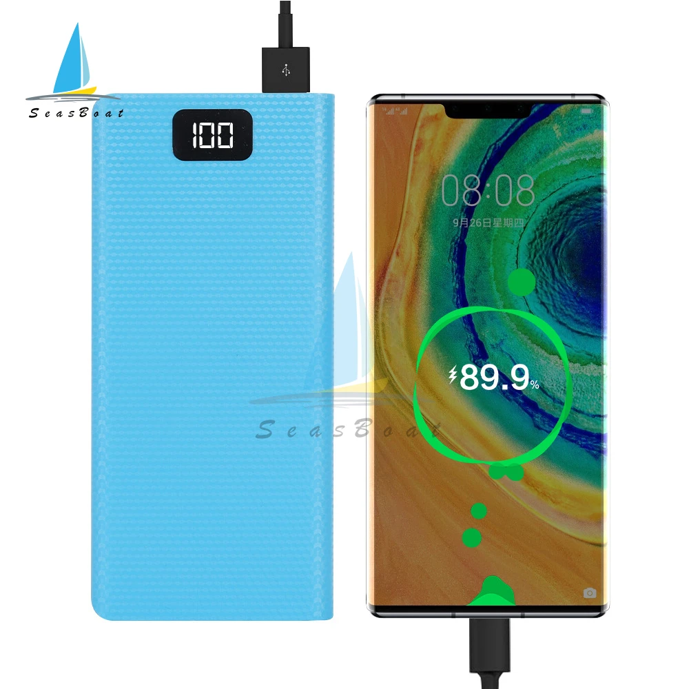 8*18650 Power Bank Case Dual USB Battery Box Mobile Phone Charger DIY Shell 18650 Battery Holder Charging Storage Box