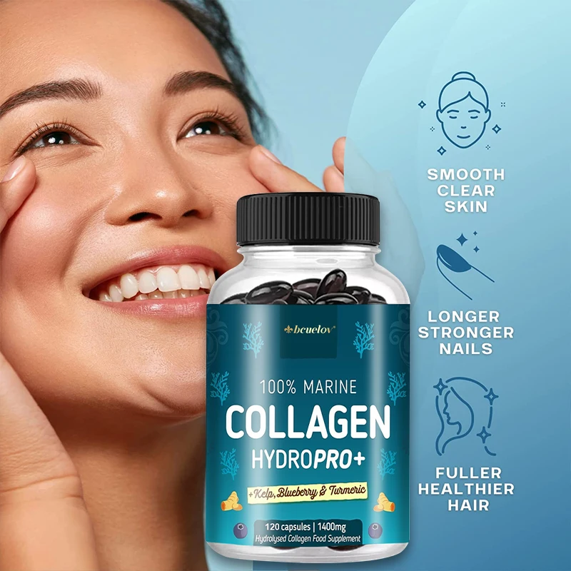 Hydrolyzed Marine Collagen - HYDROPRO, Advanced Hydrolyzed Formula for Optimal Absorption, Skin, Hair, Nails & Joint Support