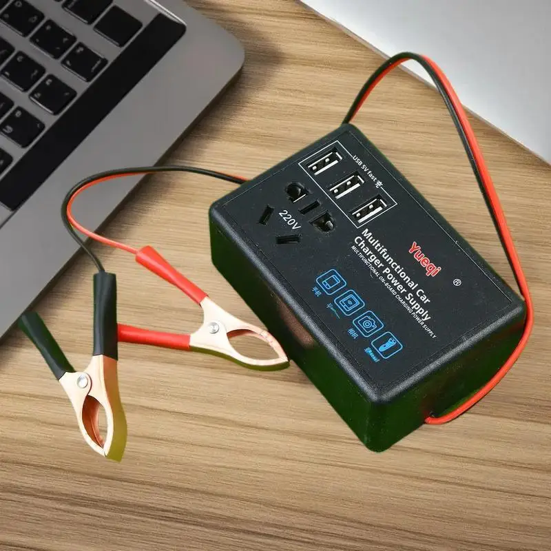 Multi-functional Car Power Inverter 12V/24V To 220V Car Converter With USB Port Automotive Charging Charger For Car Truck RV