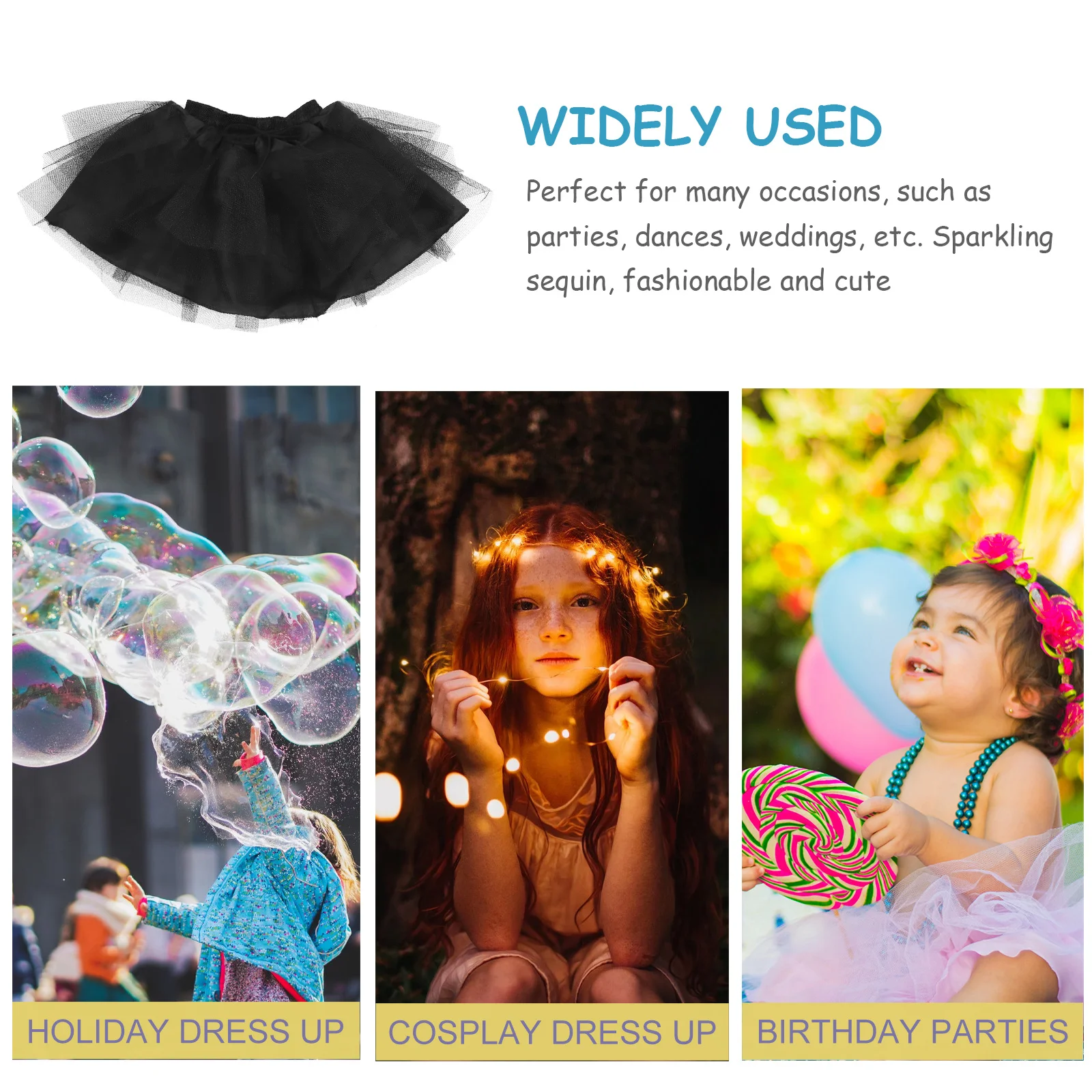 

1 шт. короткая юбка-юбка без обручей с эластичной резинкой на талии платье с цветочным узором для девочек длиной 35 см черная короткая юбка без обручей