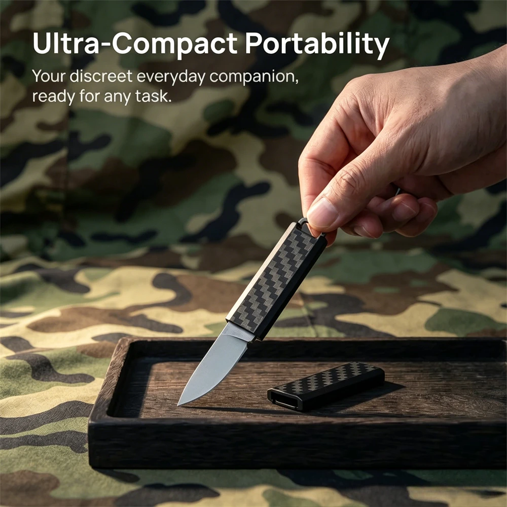Edc Carry Fixed Blade Knife - Easy-Carry Mini 2425 Fixed Blade Knife
