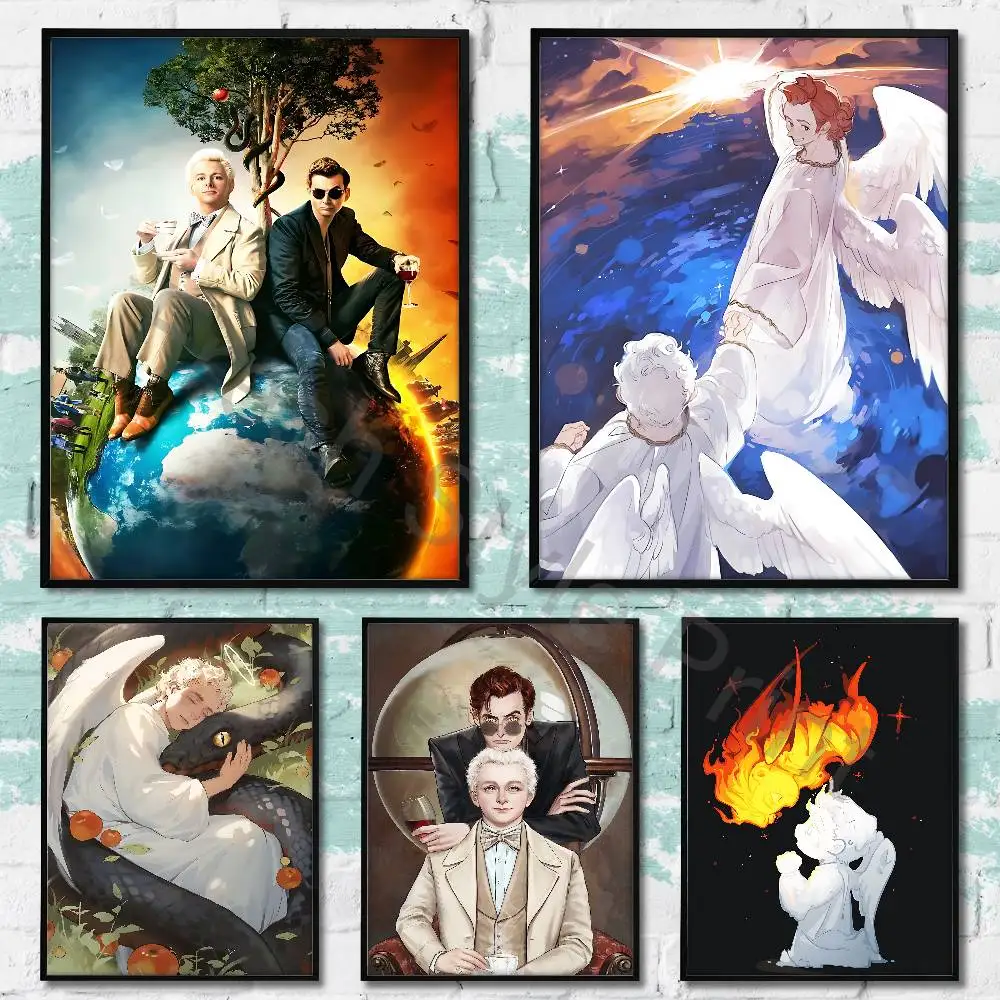 

G-Good O-Omens TV Poster Fancy Wall Sticker for Living room bar retro decorative painting room