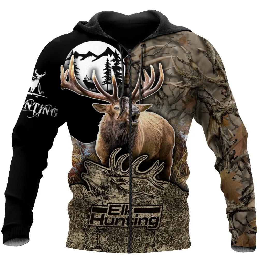 

Beautiful Elk Hunting 3D Printed Hoodie Animal Men Sweatshirt Unisex Streetwear Zip Pullover Casual Jacket Tracksuits