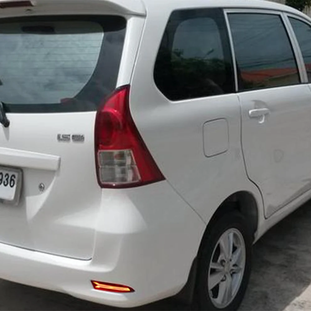 2 قطعة سيارة عاكس LED الخلفية الضباب مصباح الفرامل ضوء الوفير ضوء السيارات لمبة الديكور مصباح لتويوتا أفانزا 2015 2016 #3