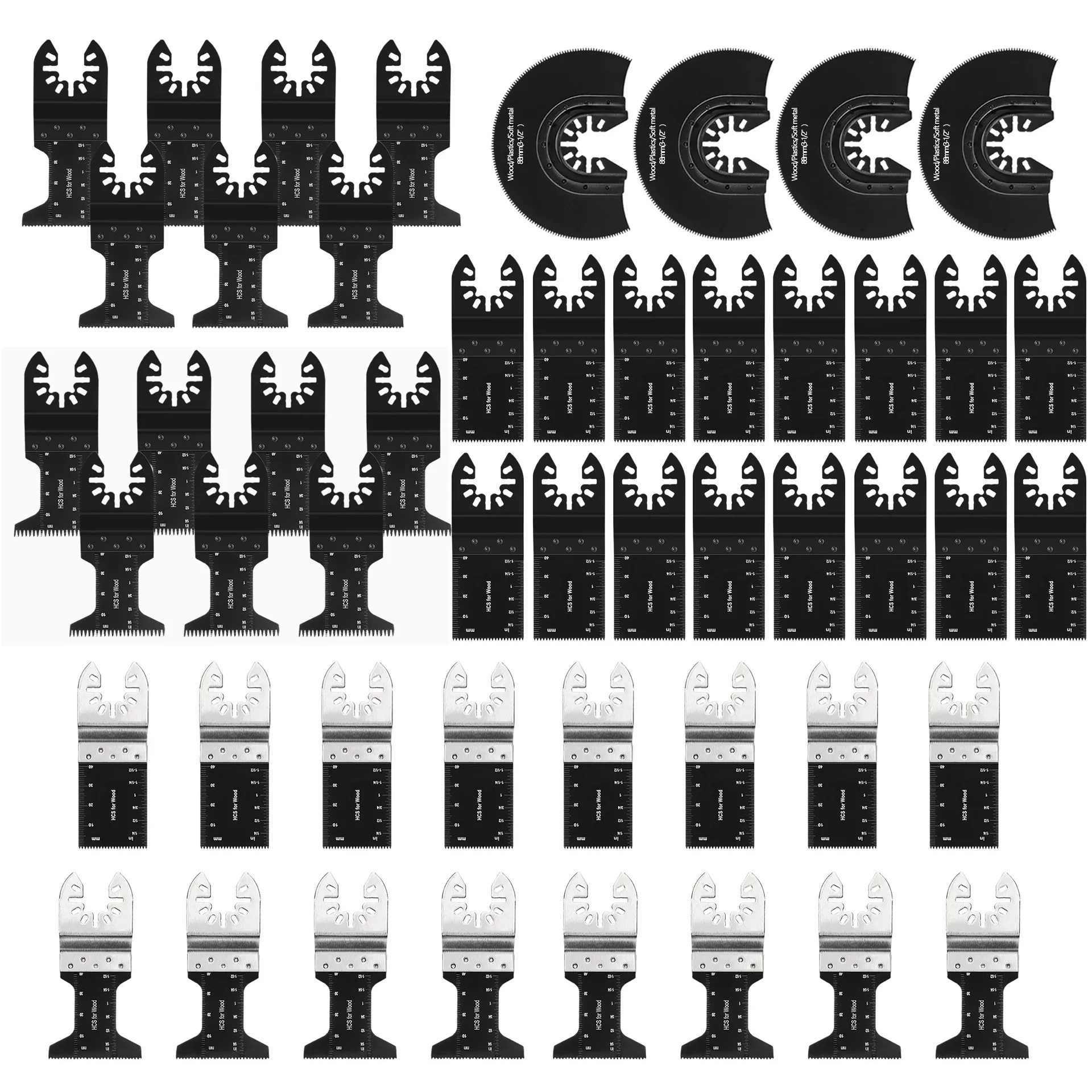 

50Pcs Universal Oscillating Saw Blades Set Multitool Power Tool Accessories Suitable for Makita Dewalt Milwaukee Bosch