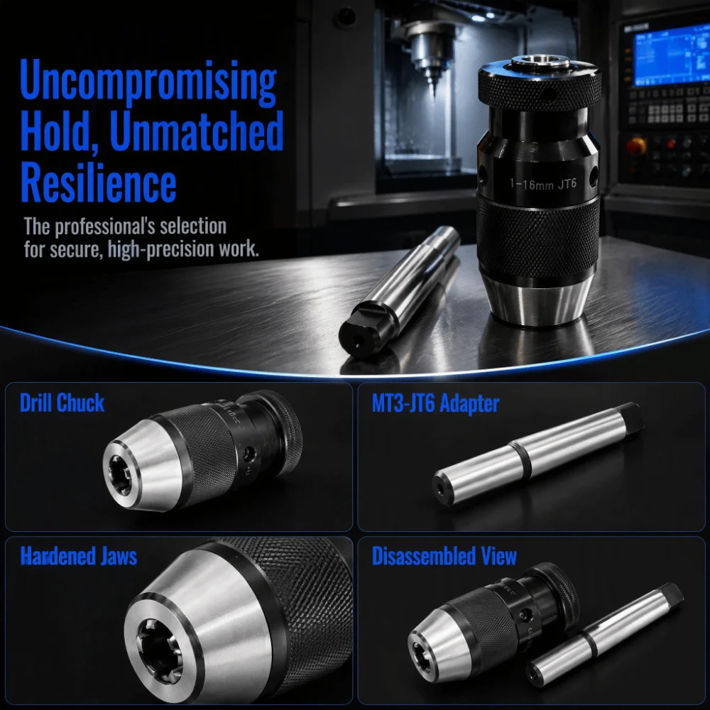 mt3-morse-taper-mount-keyless-drill-chuck-jt6-mount-1-32-5-8-capacity-automatic-locking-drill-chuck-1-16mm-capacity