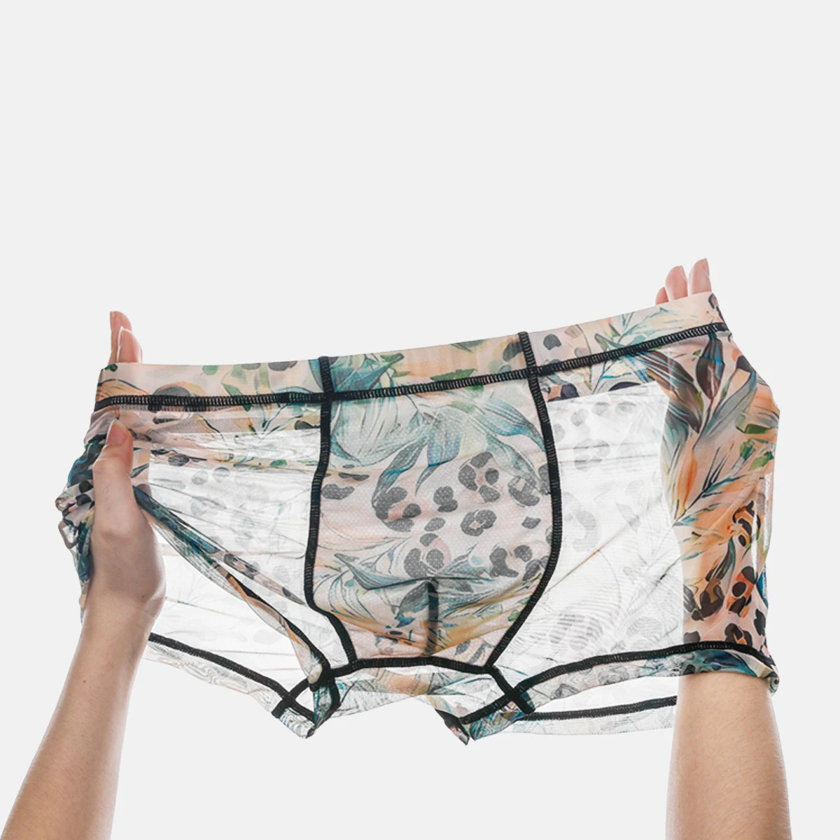 

Men's Underwear Ultra-thin Ice Silk Boxer Shorts Mesh Quick Drying underpants