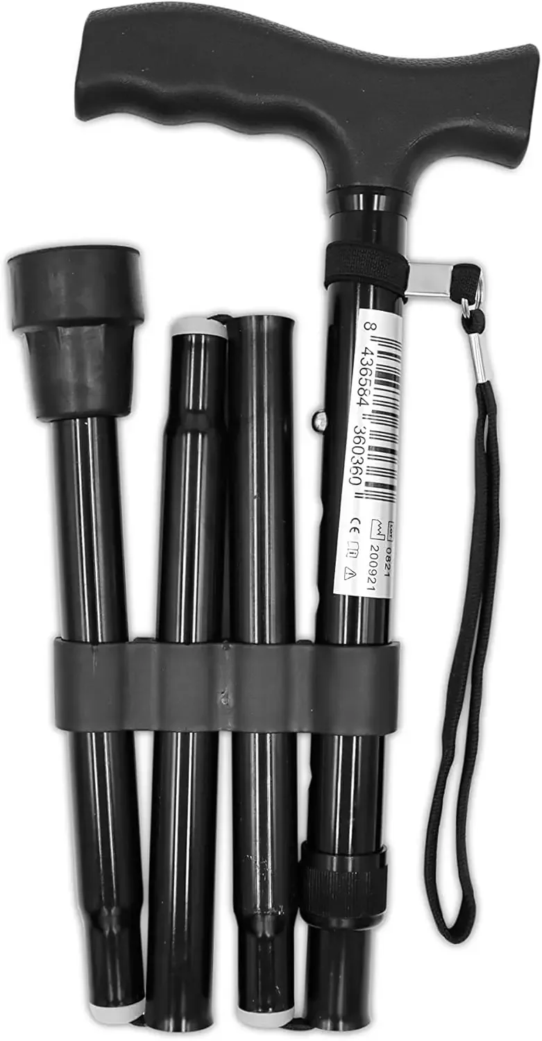 

4PCS Aluminum alloy elderly walking stick, outdoor magic tumbler walking stick, 4-section folding portable hiking walking stick