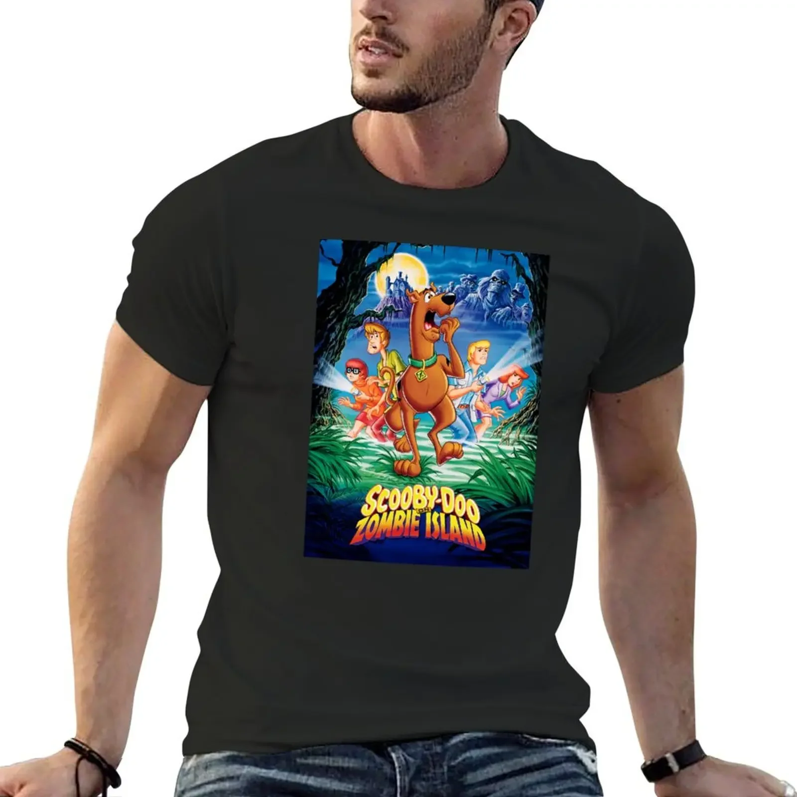 cooby Doo on Zombie T-Shirt shirts graphic tees vintage clothes customs men workout shirt