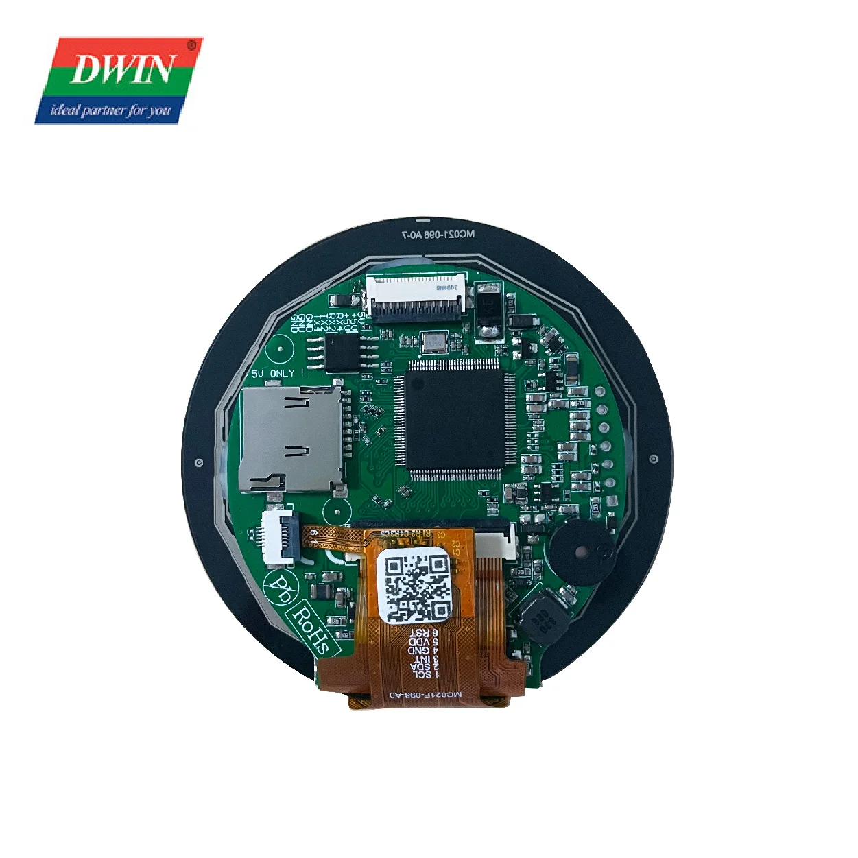 2026 2.1 Inch 480*480 Pixels Resolution 16.7M Colors IPS TFT LCD Circular Display DMG48480C021_02W