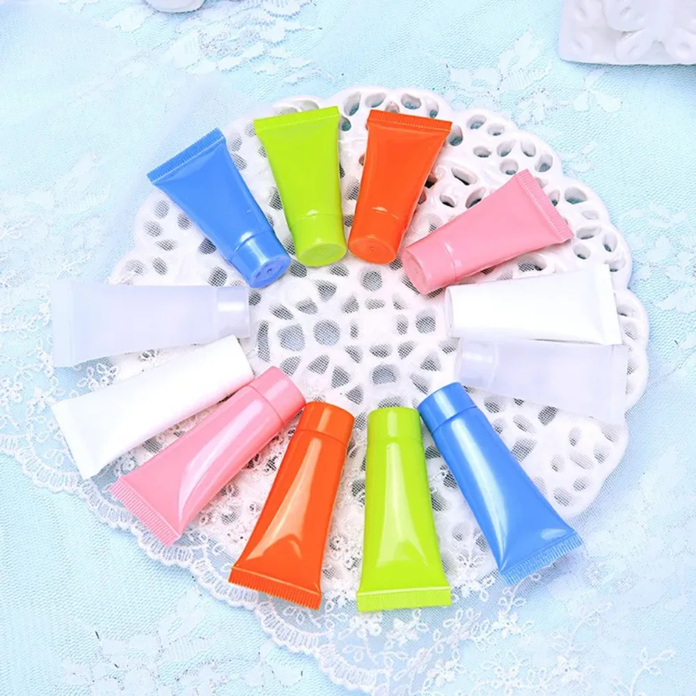 

100PCS 5/10ml Wholesale Portable Cosmetic Cleanser Container Tube Refillable Mini Travel Toiletries Leak-proof Dispenser Bottle