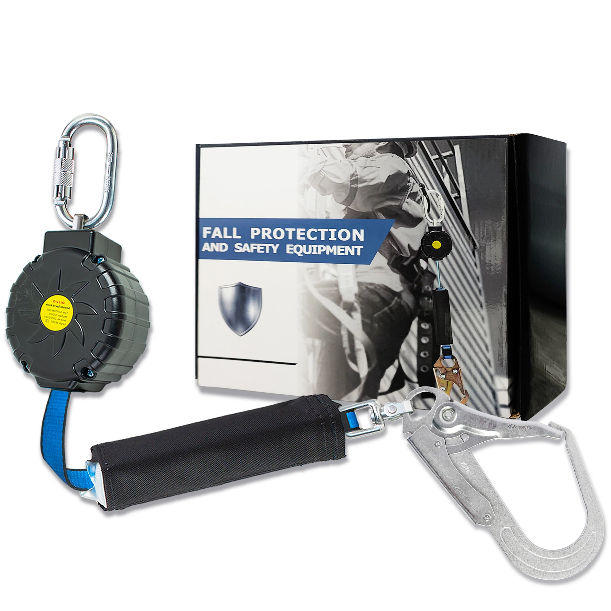 Anti fall self retracting safety rope, 6-foot (hook) extendable safety sliding rope,compliant with ANSI standard safety rope