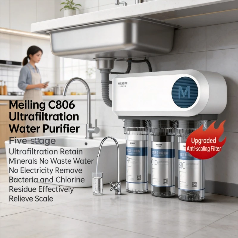 Household Wall Mounted 5-Stage Water Purifier, Kitchen Tap Water Purification Filter, Direct Drinking Use
