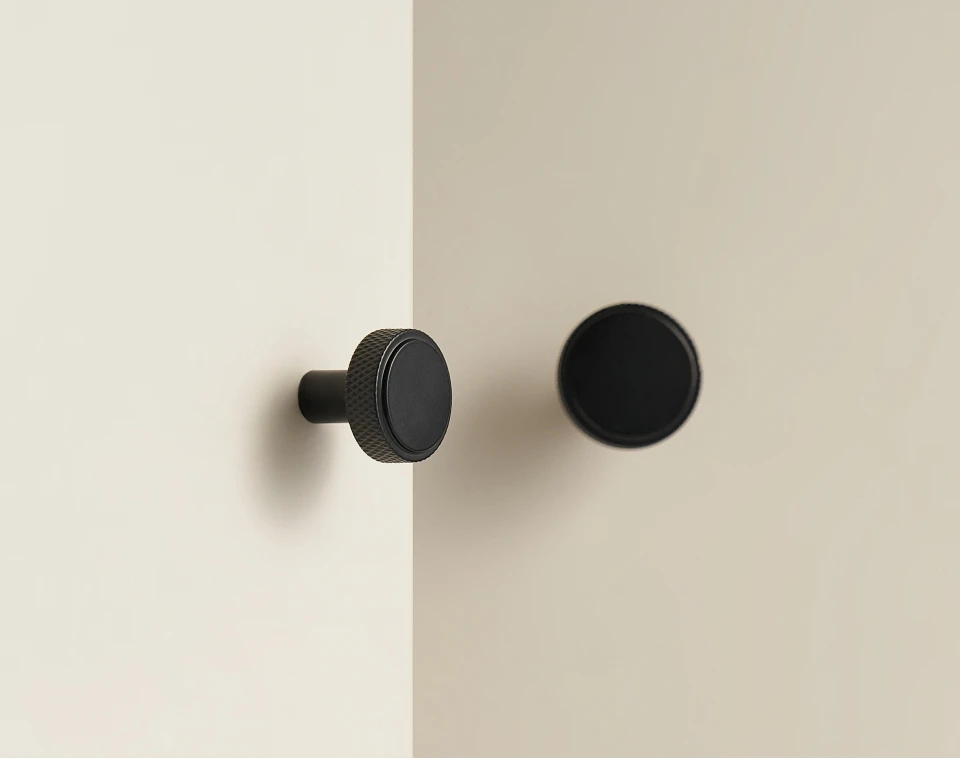 Nurlin Solid Brass Nickel Brushed Silver Knurled Classic Luxury kitchen Knobs Furniture Door Handle Available In Multiple Sizes