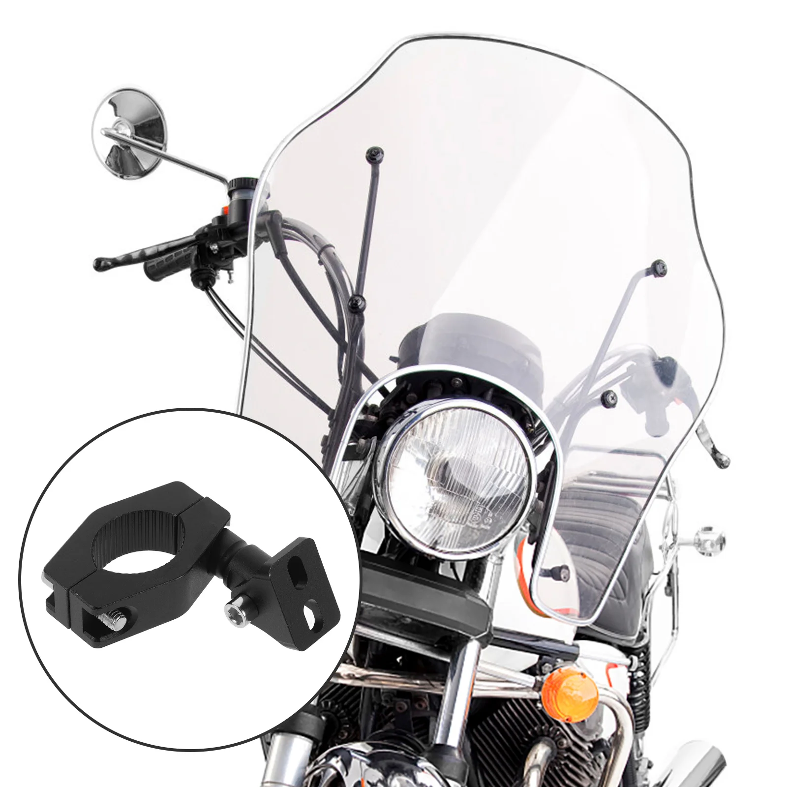 

1Set Aluminum Motorbike Bracket Spotlight Mounting Tube Clamp Extension Front Fork Shock Absorber Mount for Fog Light