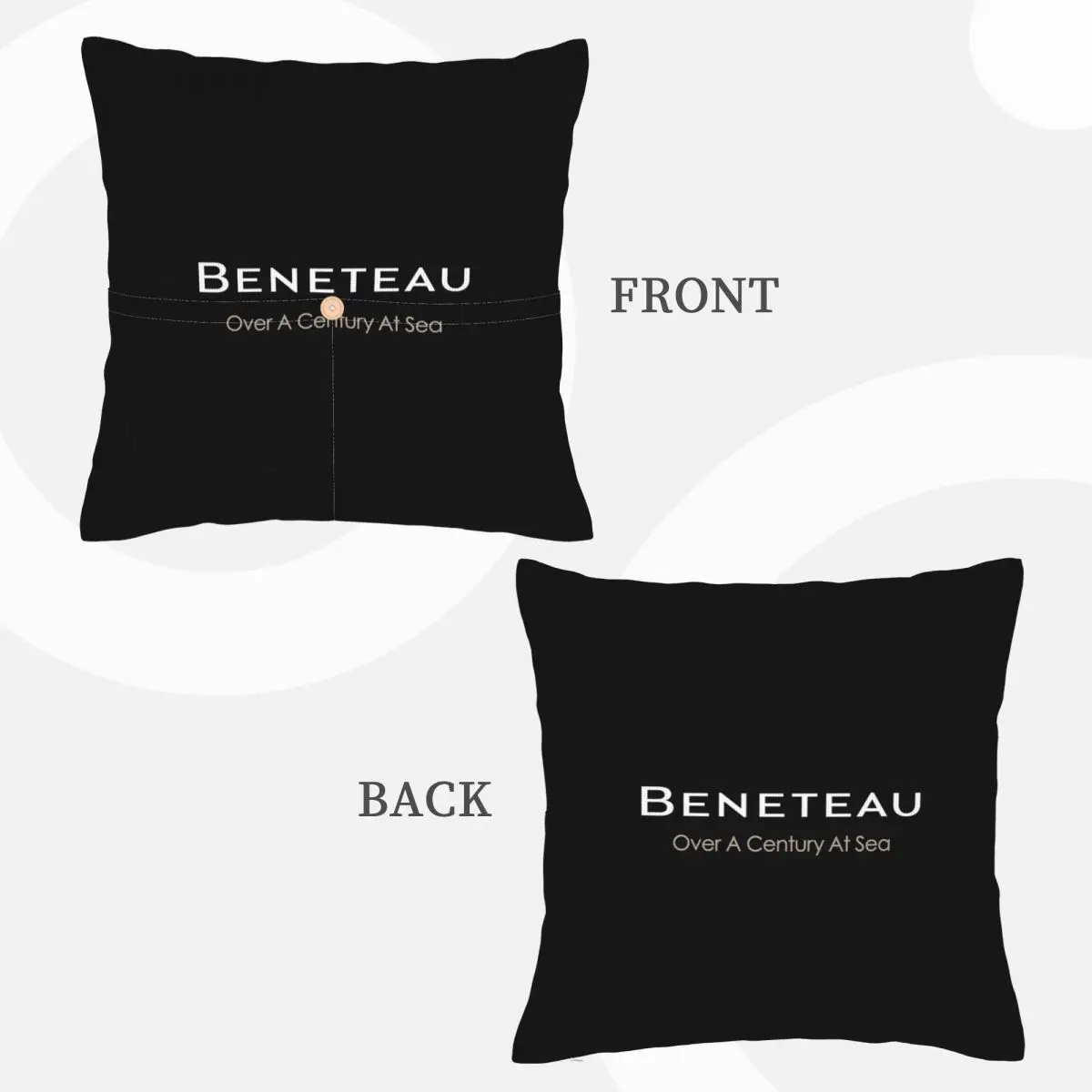 Beneteau Sailboat Sailing Yacht POCKET SIDE Pillowcase Cushion Cover Polyester Decorative Bedroom Home Comfort Throw Pillow