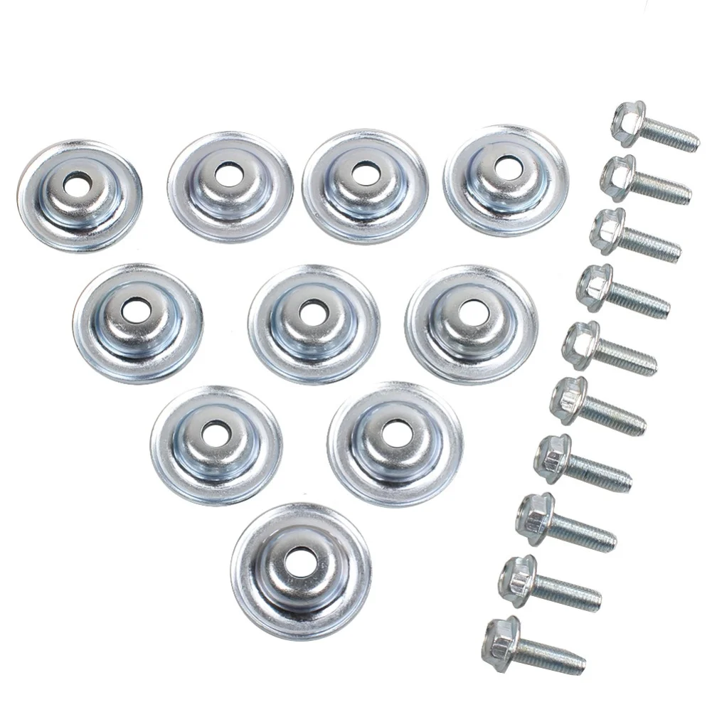 For Off-road Use As Shown Skid Plate Bolt Kit Underbody Fasteners Metal Washers Complete Replacement Set For Polaris RS1
