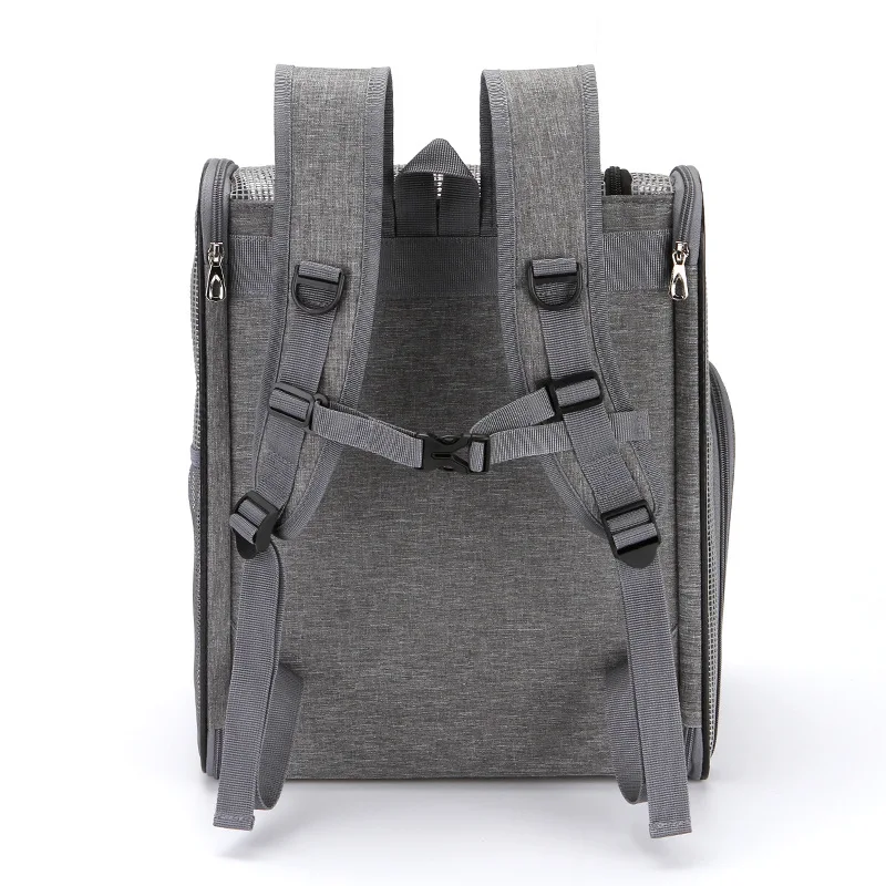 Factory Direct Pet Bag Dog Cat Folding Out Bag Pet Breathable Backpack Pet Box Backpack