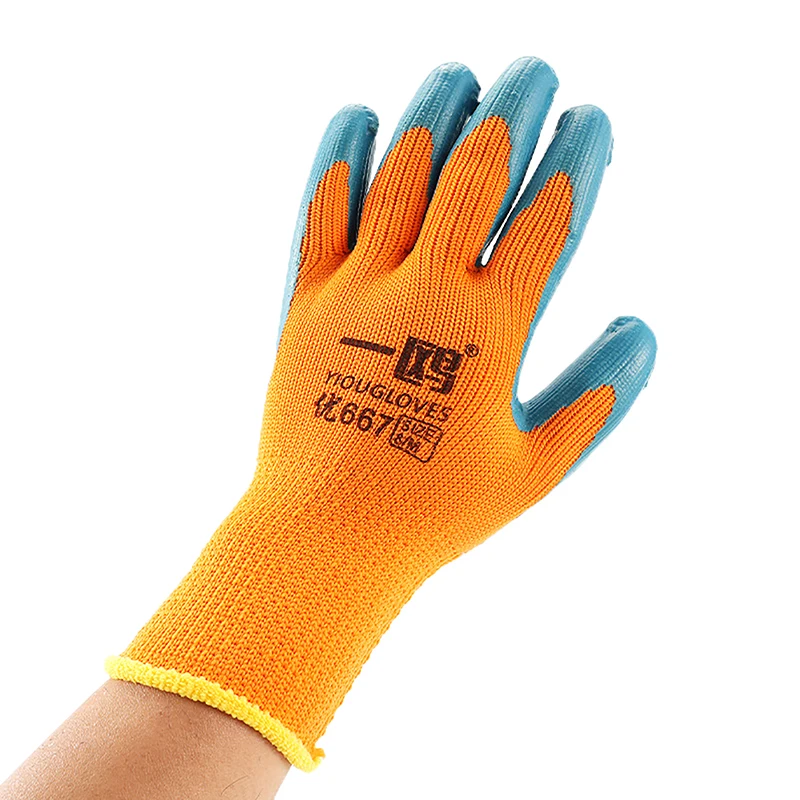 Guantes de goma para neumáticos engrosados y Aterciopelados, resistentes al desgaste, antideslizantes, protección laboral para obras de construcción, Invierno