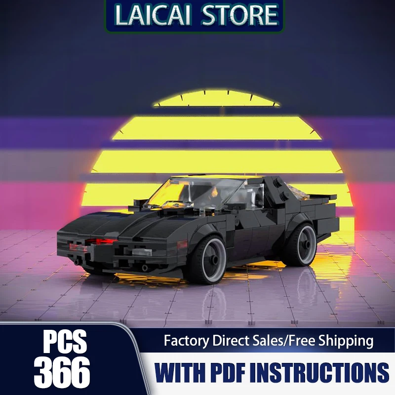 

Moc Building Bricks Knight Rider KITT Speed Champion Movie Модель автомобиля Технология Модульные блоки DIY Набор Сборка Подарки