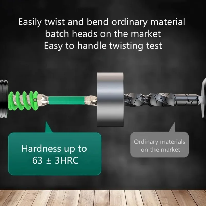 مفك مغناطيسي قوي بت S2 الصلب المضادة للانزلاق سائق تأثير كهربائي بت PH2 مفك مسامير عرافة عرقوب الحفر رئيس أدوات كهربائية