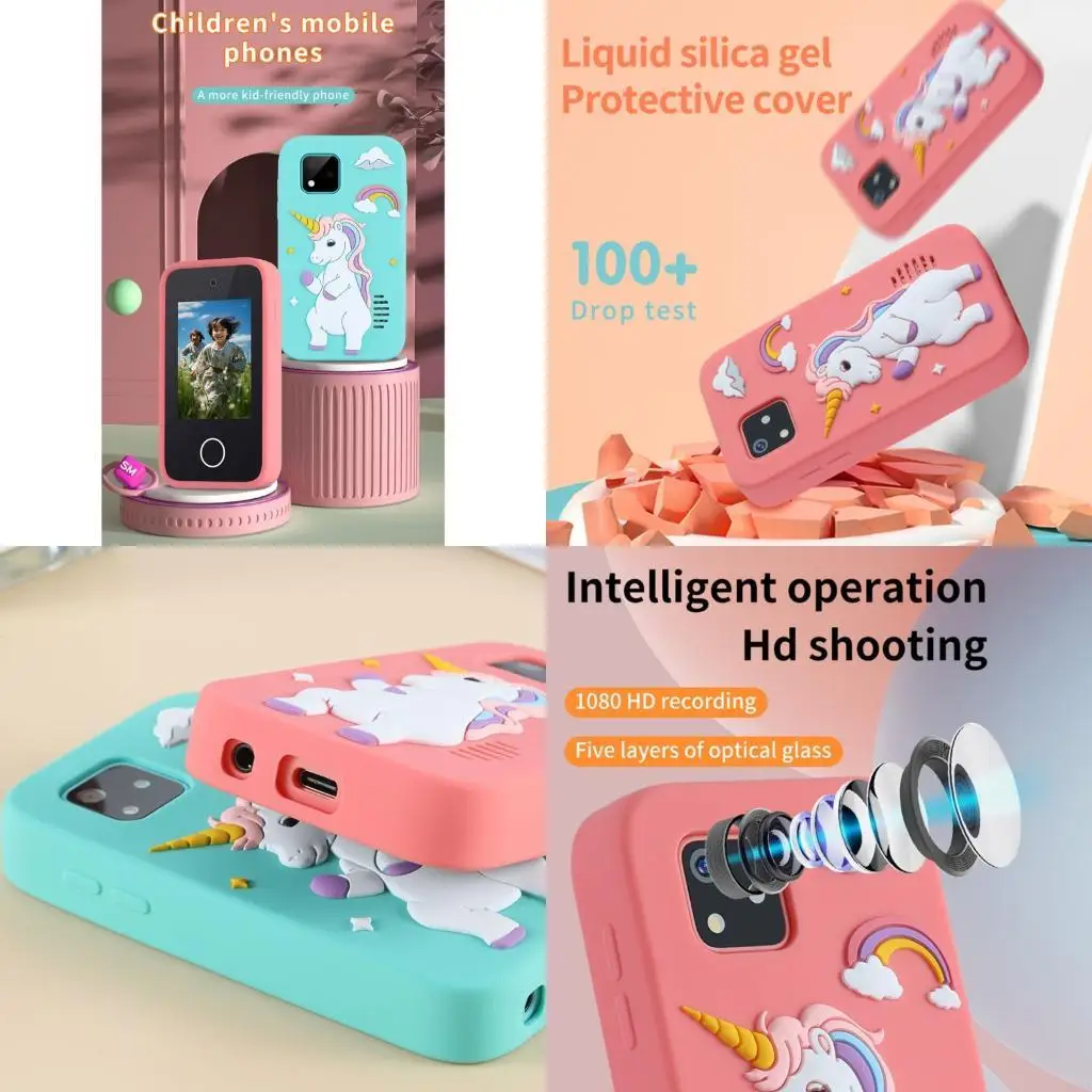 54DA Interactive Children Camera Screentouch Phone Toy with Photo Video Learning Toy