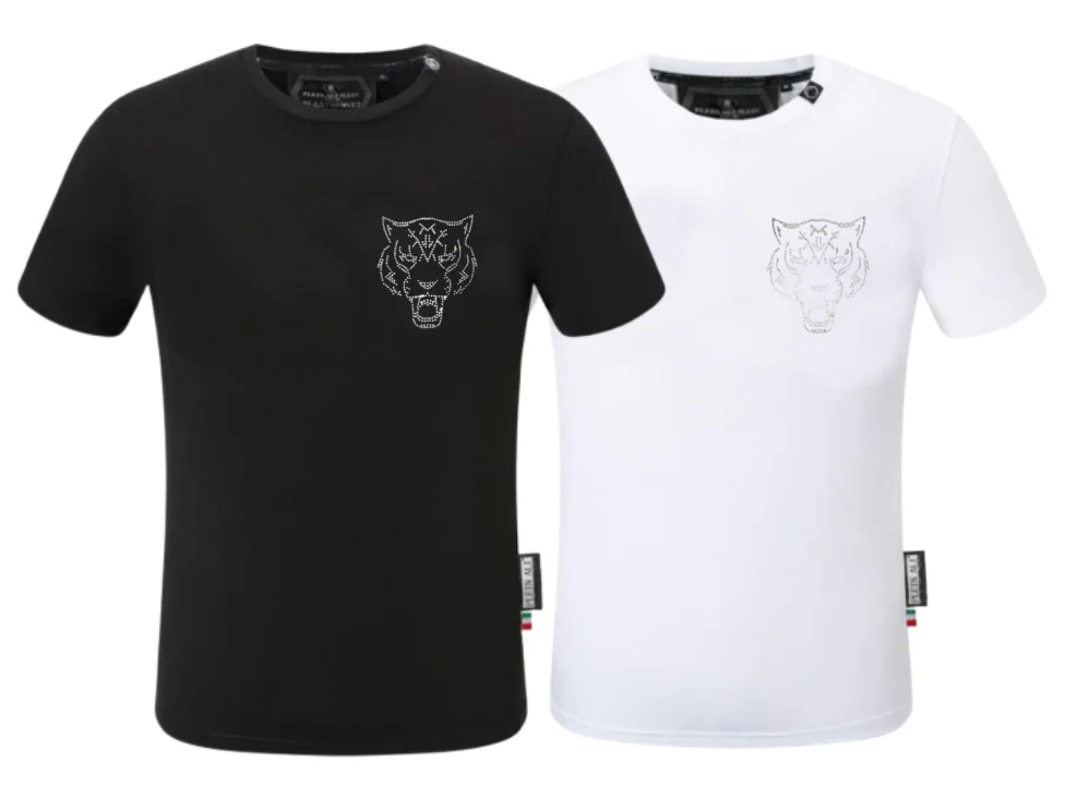 

Premium Men's Designer T-Shirt with Rhinestone Branded Stylish Tops 2025 hot sale design tees